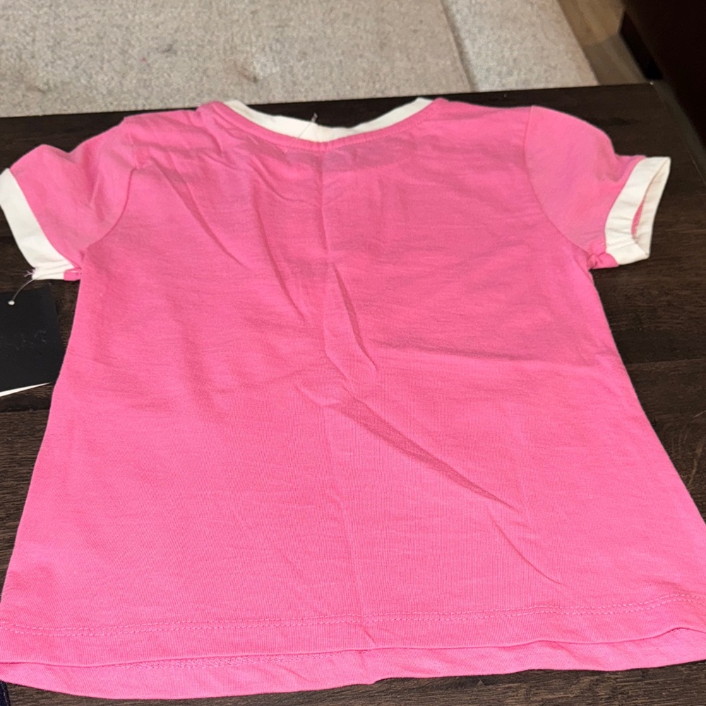 DKNY Girls Pink Graphic Tee and Denim Skirt Set Kids 5T - Picture 9 of 9